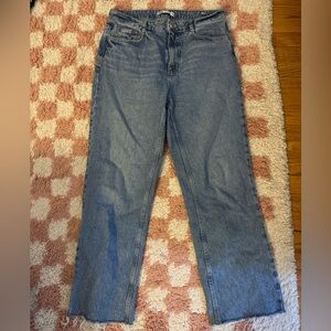 Zara Loose Light Blue Denim Pants